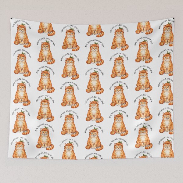 Item preview, Zero Thoughts Candy Corn Cat designed and sold by Tiffany Roy.