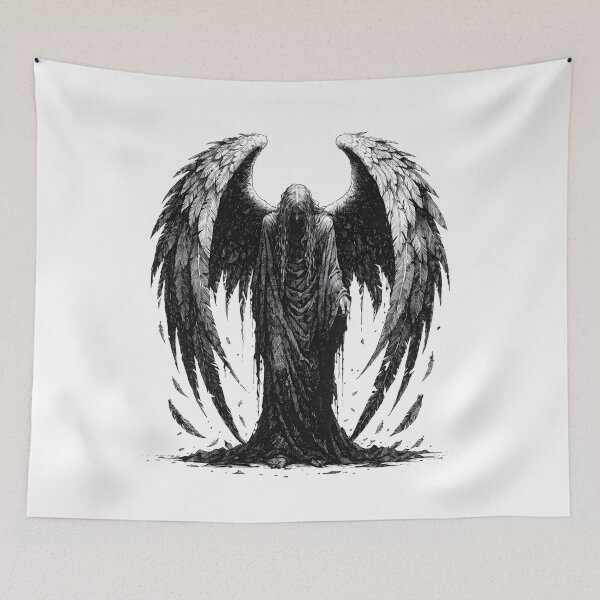 Item preview, The Fallen Seraph – Dark Angel Gothic Art designed and sold by Fadi Alyaldani.