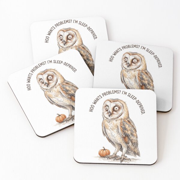 Item preview, Sleep Deprived Barn Owl designed and sold by Tiffany Roy.