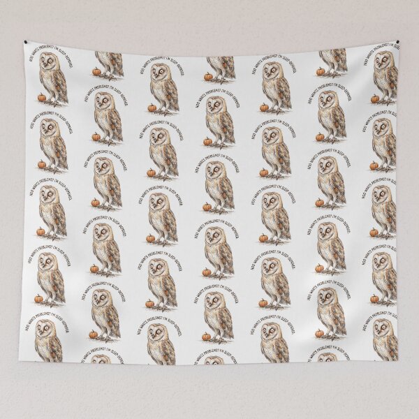 Item preview, Sleep Deprived Barn Owl designed and sold by Tiffany Roy.