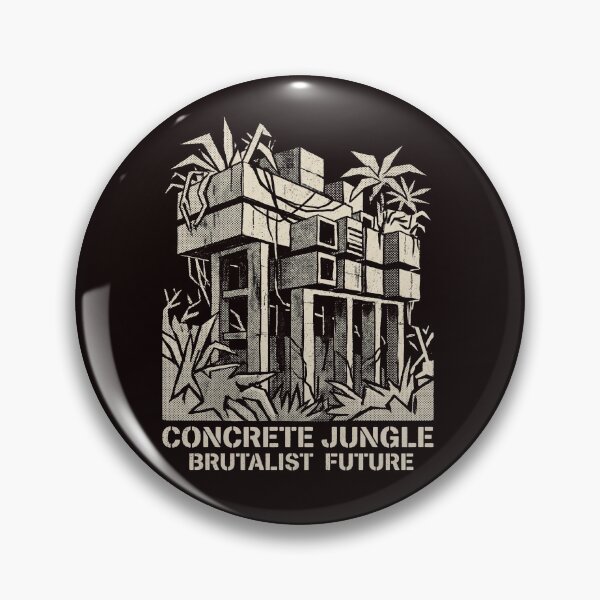Item preview, Brutalist Architecture Concrete Jungle Future Design designed and sold by LayercraftArt.