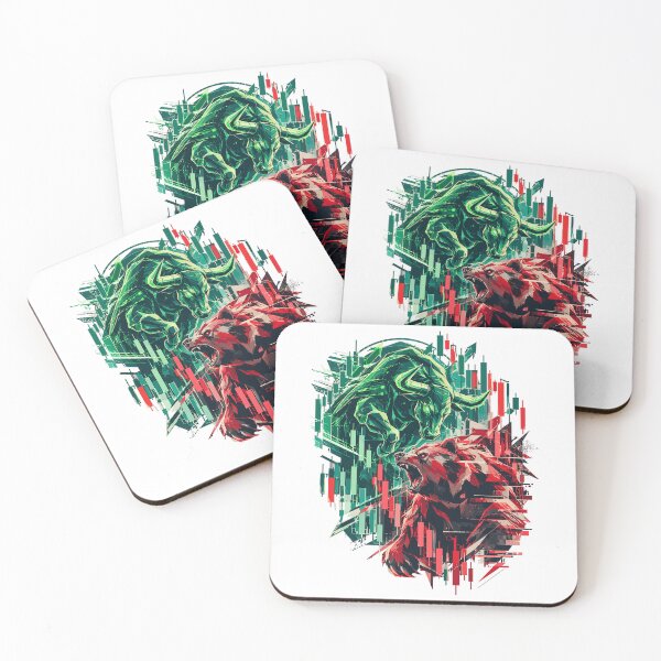 Item preview, Stock Market Trading Design: Taurus & Bear Crypto Chart designed and sold by Pineapple-Tree.