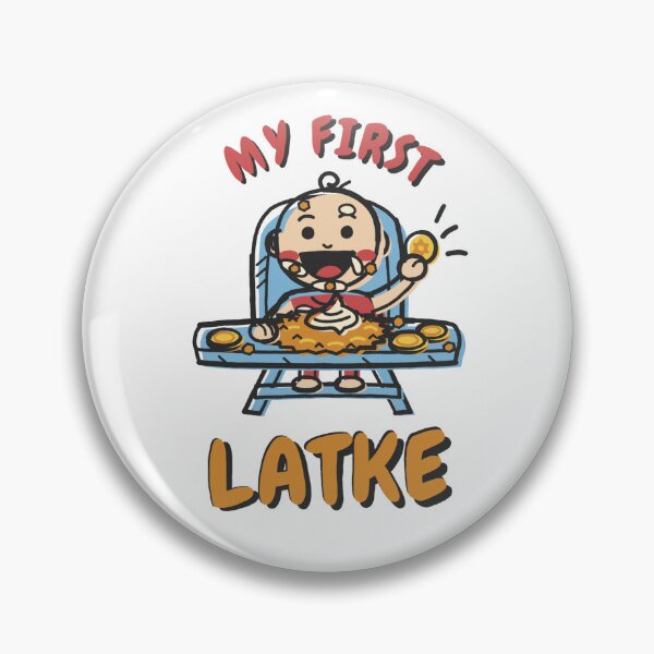 Item preview, My First Latke Baby Food Hanukkah High Chair Doodle designed and sold by sdcreations210.