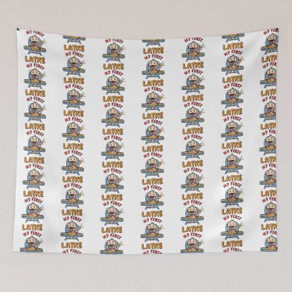Item preview, My First Latke Baby Food Hanukkah High Chair Doodle designed and sold by sdcreations210.