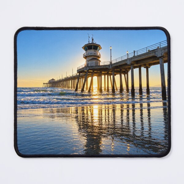 Item preview, Golden Reflections at Huntington Beach Pier designed and sold by Kimberly Palmer.