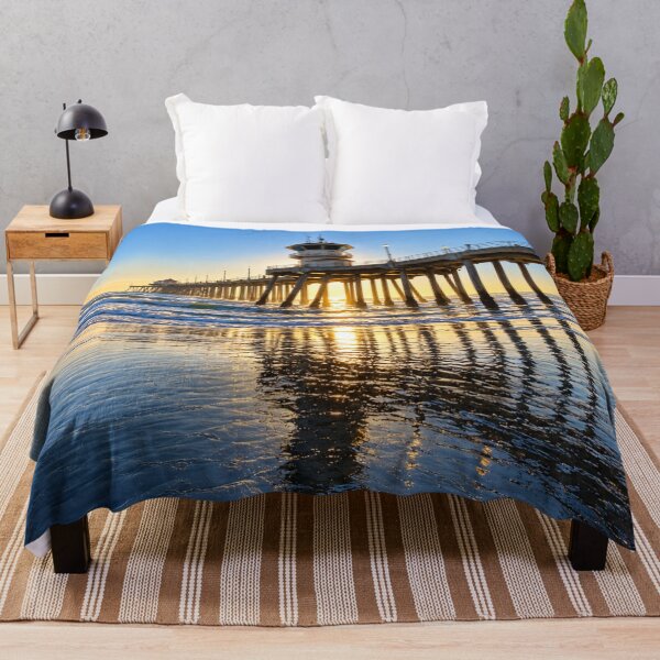 Item preview, Golden Reflections at Huntington Beach Pier designed and sold by Kimberly Palmer.