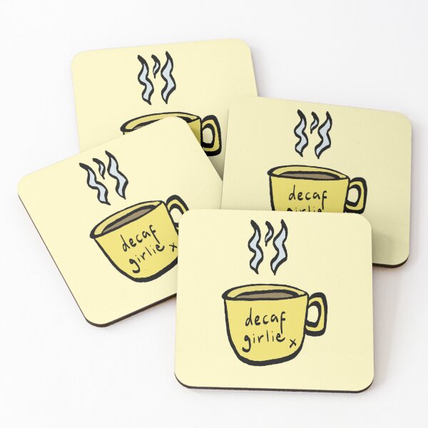 Item preview, decaf girlie x | hand-drawn coffee lover gift designed and sold by QuillPrints.