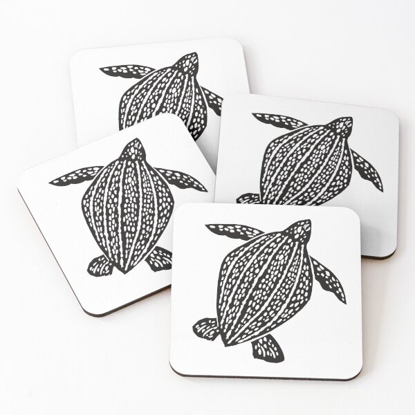 Item preview, leatherback turtle linocut designed and sold by petselkie.