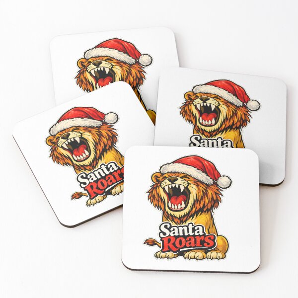 Item preview, Santa Roars Roaring Lion Christmas designed and sold by ROARSOME DESiGNS.