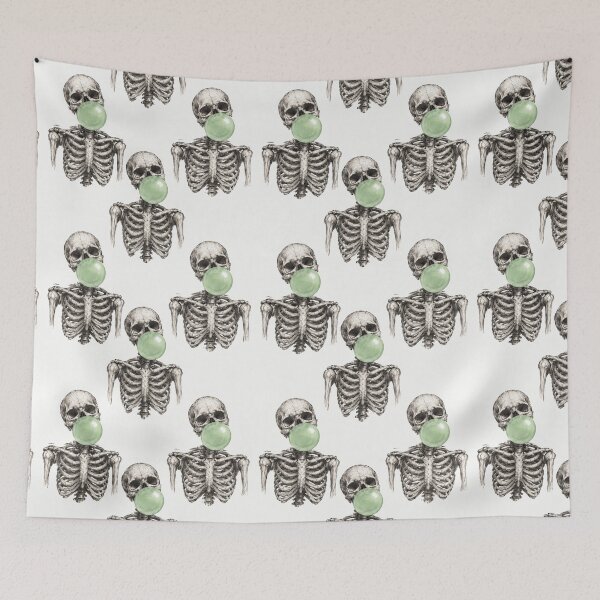 Item preview, "Mint Pop" - Green Bubble Gum Skeleton - Pastel Goth designed and sold by cabuks.