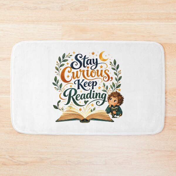 Item preview, Stay Curious Keep Reading - An Inspirational Quote For Book Lover designed and sold by GoodPlaceToShop.