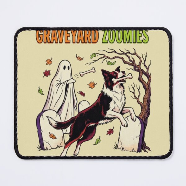 Item preview, Graveyard Zoomies Dog Funny Halloween Border Collie Spooky Dog Mom Gift Gothic Dog Lover designed and sold by FurRealStudioCo.