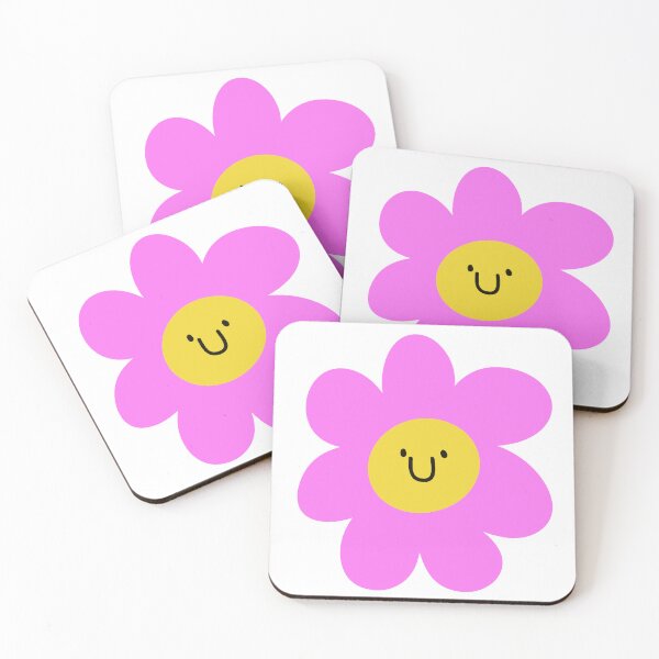 Item preview, Happy Pink Flower with Smiling Yellow Center designed and sold by wonder if.