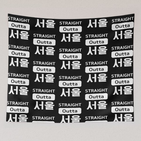 Item preview, Straight Outta Seoul – K-Pop streetwear black negative designed and sold by LiskoDesign.