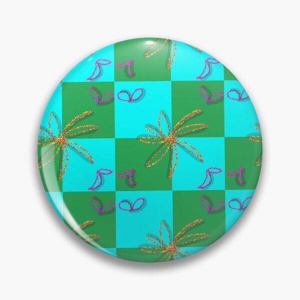 Item preview, Neon Daisy Checkers - Y2K Retro Floral Pattern designed and sold by The Mandala Oasis.