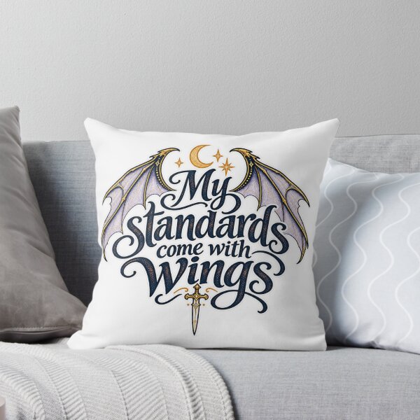 Item preview, My Standards Come With Wings – Romantasy Book Boyfriend designed and sold by Sophieisartsy.