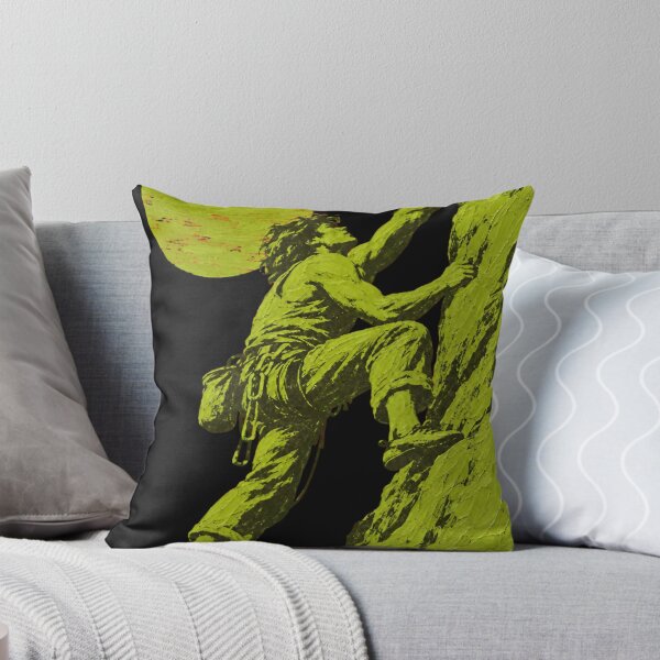 Item preview, Retro Rock Climbing – Olive Green Pop Art Adventure designed and sold by Jandedan.