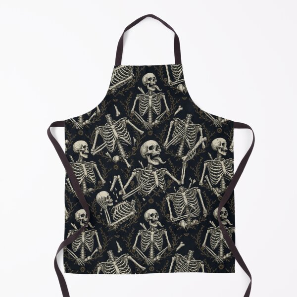 Item preview, "Mischievous Bones" - Dark Academic & Vintage Gothic Skeleton Pattern designed and sold by cabuks.