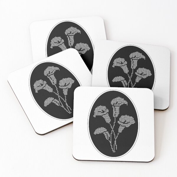 Item preview, Vintage Black Botanical Floral Motif in Oval Frame - 15 designed and sold by ivyysophia.