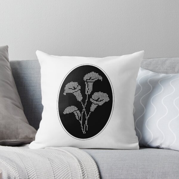 Item preview, Vintage Black Botanical Floral Motif in Oval Frame - 15 designed and sold by ivyysophia.