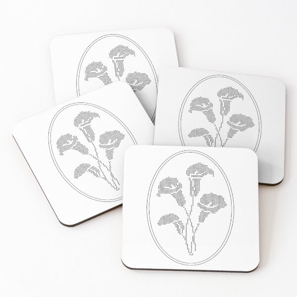 Item preview, Vintage Black Botanical Floral Motif in Oval Frame - 16 designed and sold by ivyysophia.