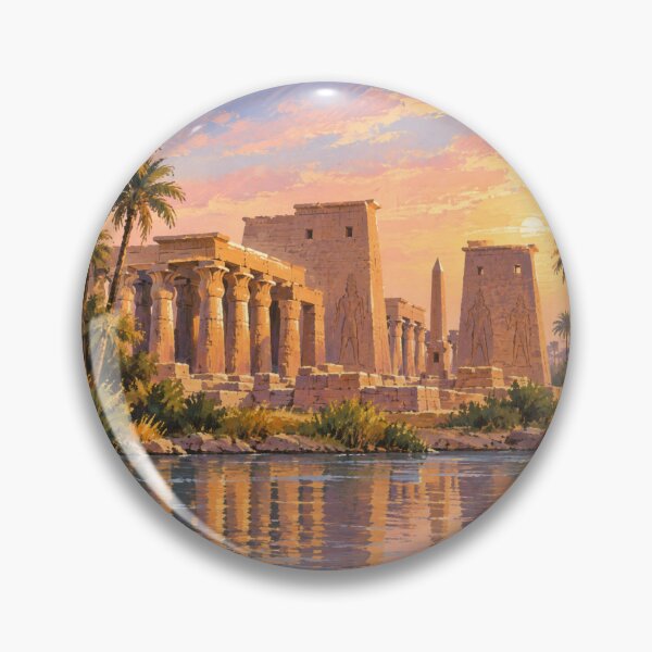 Item preview, Karnak at Dawn Nile River Sunrise Art designed and sold by KaBaRen.