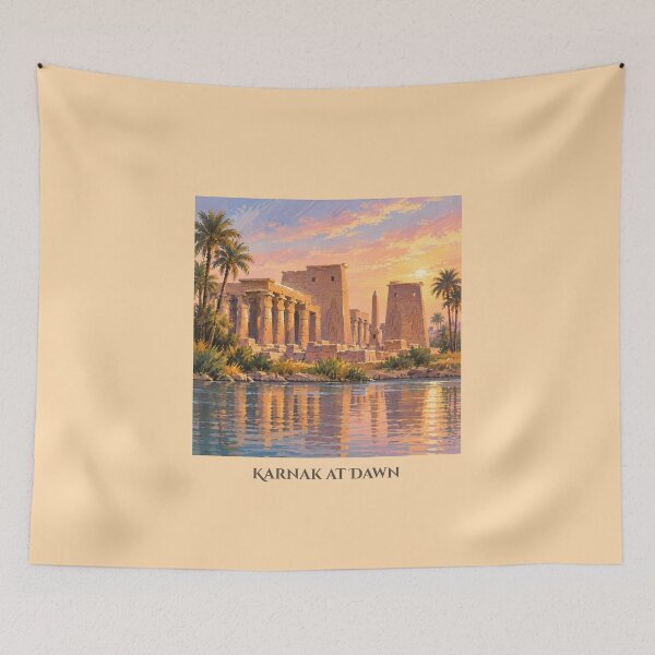 Item preview, Karnak at Dawn Nile River Sunrise Art designed and sold by KaBaRen.
