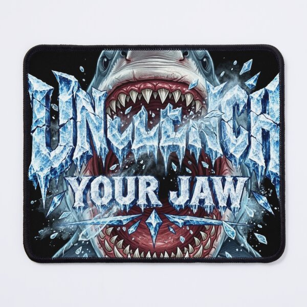 Item preview, Unclench Your Jaw Shark Ice Metal Graphic Premium Oversized Sweatshirt designed and sold by loccotown168.