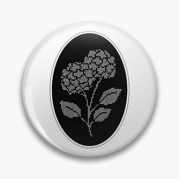 Item preview, Vintage Black Botanical Floral Motif in Oval Frame - 19 designed and sold by ivyysophia.