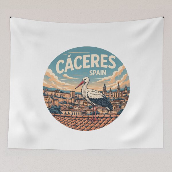 Item preview, Cáceres Spain: White Stork and Historic City designed and sold by CircinusStore.