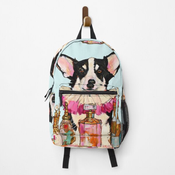 Item preview, Corgi in Ruffled Collar Vintage Perfume Bottles Painting designed and sold by joannejgg.