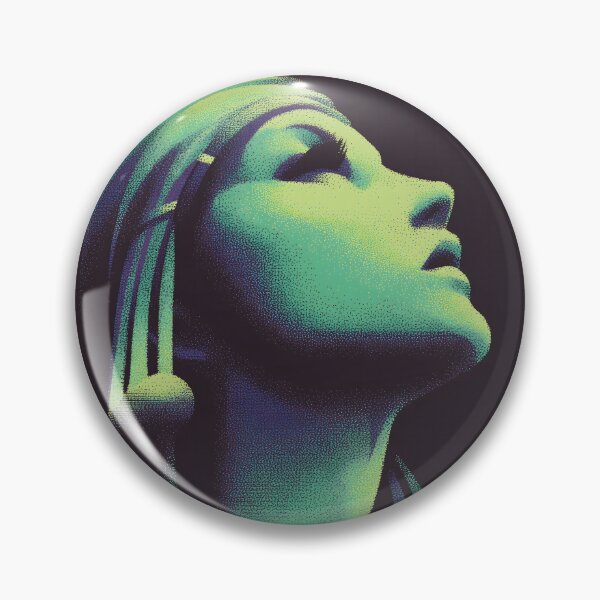 Item preview, Retro Halftone Neon Cyberpunk Woman  designed and sold by ClubVacay.