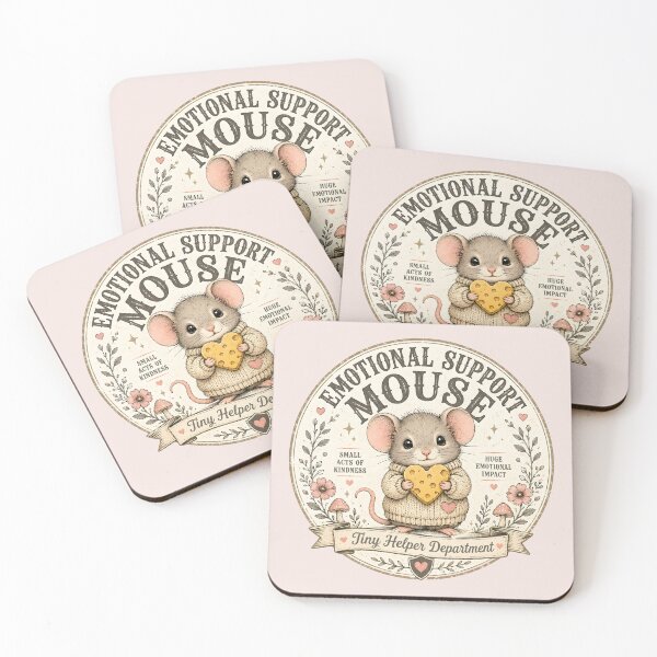 Item preview, Emotional Support Mouse Cute Vintage Cottagecore Art designed and sold by  MAD's Recreation Studio.