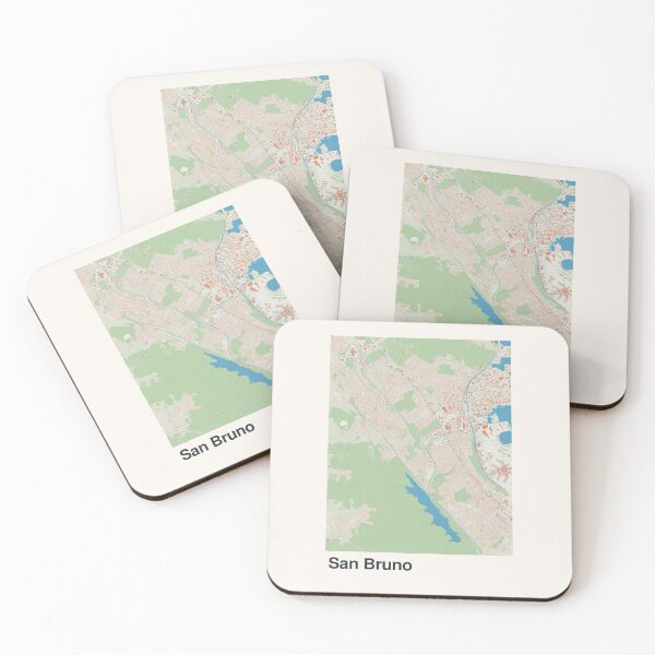 Item preview, San Bruno Minimalistic Map Art designed and sold by MapsNerd.