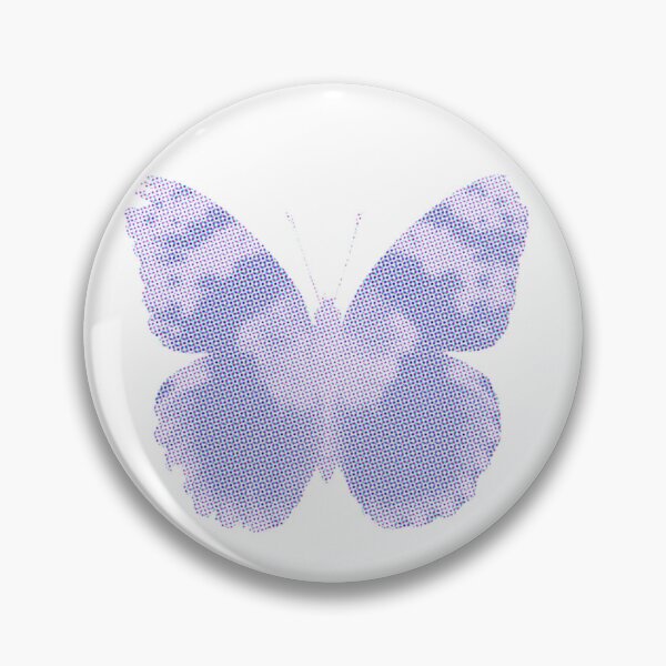 Item preview, Y2K Pastel Halftone Butterflies and Cyan Heart - Cyber Aesthetic Sticker Sheet designed and sold by DanisPixieArt.
