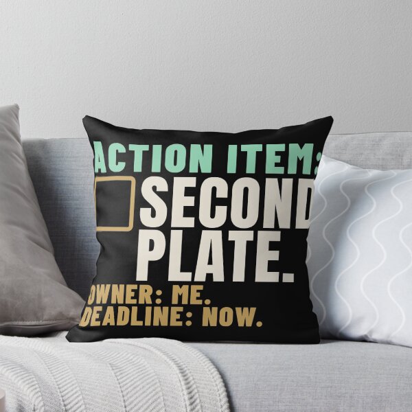 Aperçu de l'œuvre Action Item Second Plate Meeting Notes Humor créée et vendue par T-J-WHATEVER.