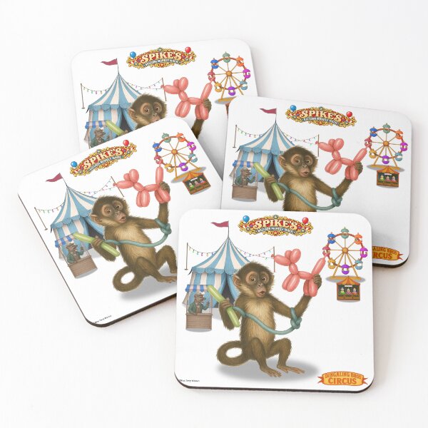Item preview, Spike's Balloon Monkey Magic: Vintage Circus Animal Parody designed and sold by MissTerryWoman.