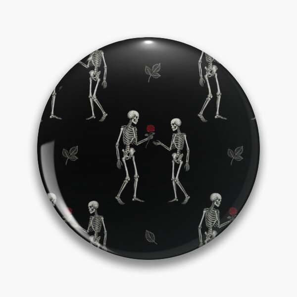 Item preview, Skeleton Couple Eternal Love & Red Rose Dark Romance Pattern designed and sold by cabuks.