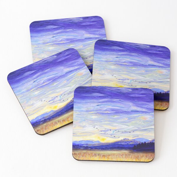 Item preview, Geese Over Purple Mountains and Golden Wetlands designed and sold by BreezyZen.
