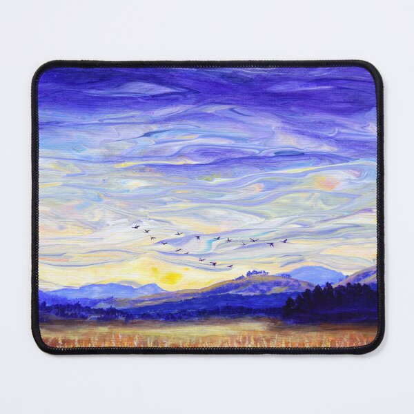 Item preview, Geese Over Purple Mountains and Golden Wetlands designed and sold by BreezyZen.