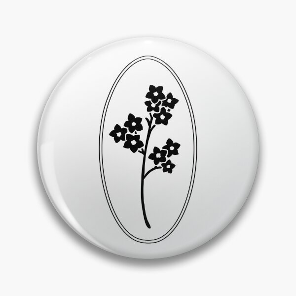 Item preview, Vintage Black Botanical Floral Motif in Oval Frame - 22 designed and sold by ivyysophia.