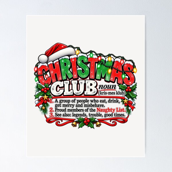 Item preview, Christmas Club Naughty List – Funny Christmas designed and sold by Genius Geek.