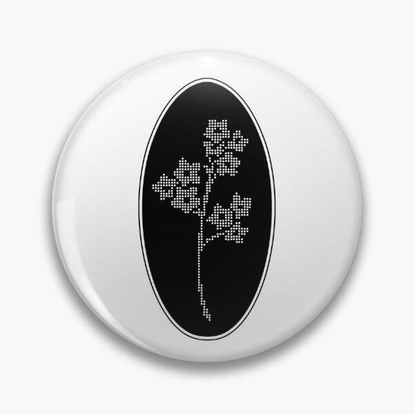 Item preview, Vintage Black Botanical Floral Motif in Oval Frame - 23 designed and sold by ivyysophia.