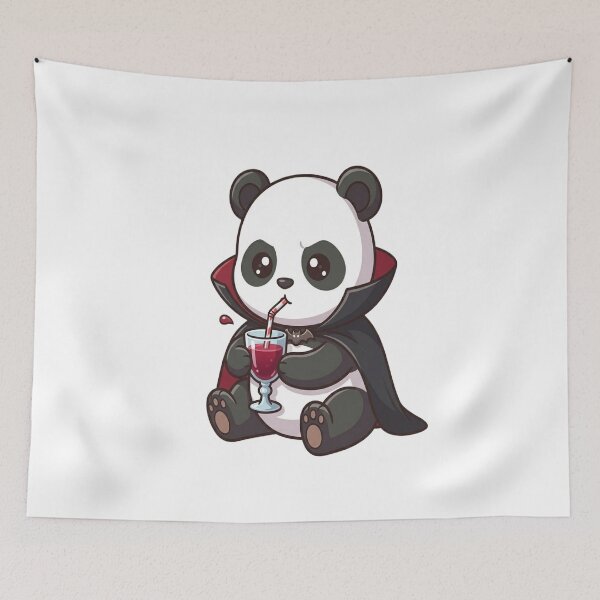 Item preview, Cute Vampire Panda Sipping Juice designed and sold by Ella_Sketch.