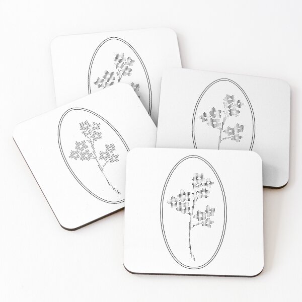 Item preview, Vintage Black Botanical Floral Motif in Oval Frame - 24 designed and sold by ivyysophia.