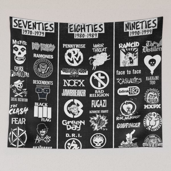 Item preview, Punk Music Original Custom Vintage Music Band Tee Unique Poster Wall Art designed and sold by Cool Robot Bro..