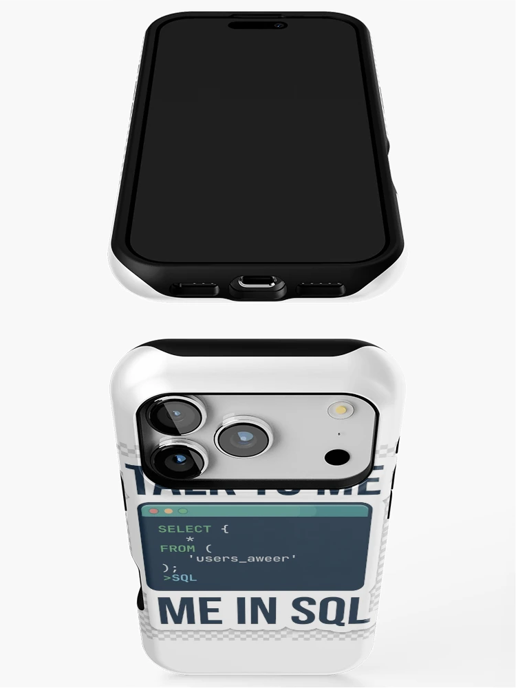 Thumbnail 3 of 4, iPhone Case, Talk To Me In SQL - Software Developer & Database Query Sticker designed and sold by Kushwaha18.