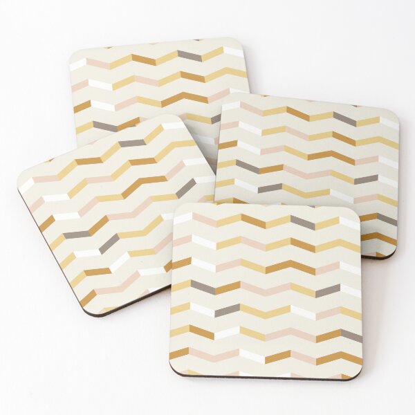 Item preview, Modern Zigzag Pattern in Mustard Yellow, Blush, Rust, and Grey designed and sold by Kelly Dietrich Mandalas & Colorful Patterns.