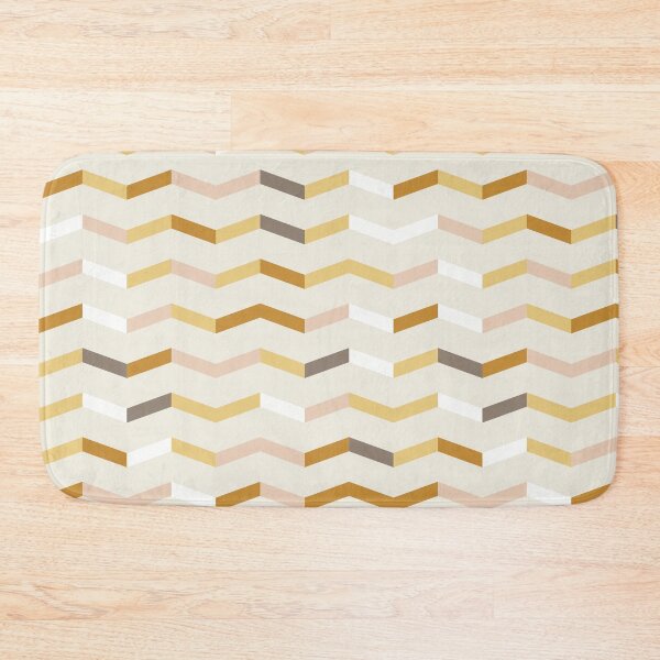 Item preview, Modern Zigzag Pattern in Mustard Yellow, Blush, Rust, and Grey designed and sold by Kelly Dietrich Mandalas & Colorful Patterns.