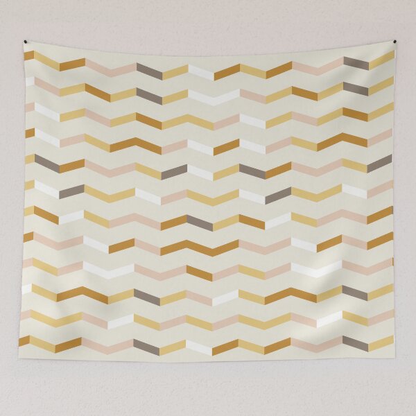 Item preview, Modern Zigzag Pattern in Mustard Yellow, Blush, Rust, and Grey designed and sold by Kelly Dietrich Mandalas & Colorful Patterns.
